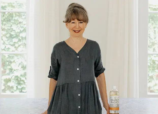 Marilee posed with a bottle of Branch Basics Concentrate